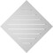 Ekena Millwork Diamond Surface Mount PVC Gable Vent: Non-Functional, w/ 2"W x 1-1/2"P Brickmould Frame, 28"W x 28"H GVPDI28X2802SN - alternate 4